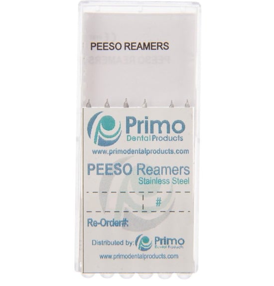 Primo #3 Peeso Reamers, 32mm. 6/Bx, Stainless Steel