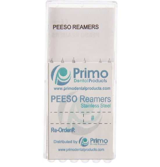 Primo #2 Peeso Reamers, 32mm. 6/Bx, Stainless Steel