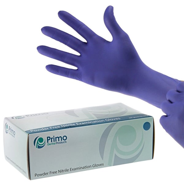 Primo Nitrile Exam Gloves, X-Large, 300/Bx. Cobalt Blue, Powder Free