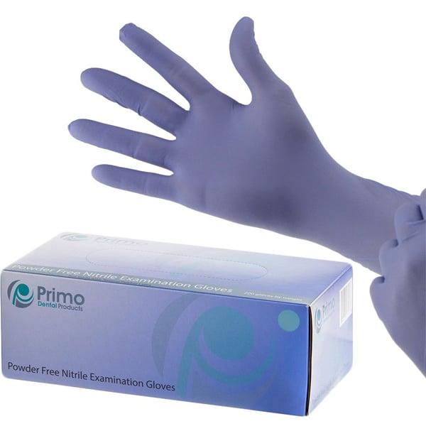 Primo Nitrile Exam Gloves, X-Small, 200/Bx. Purple, Powder Free