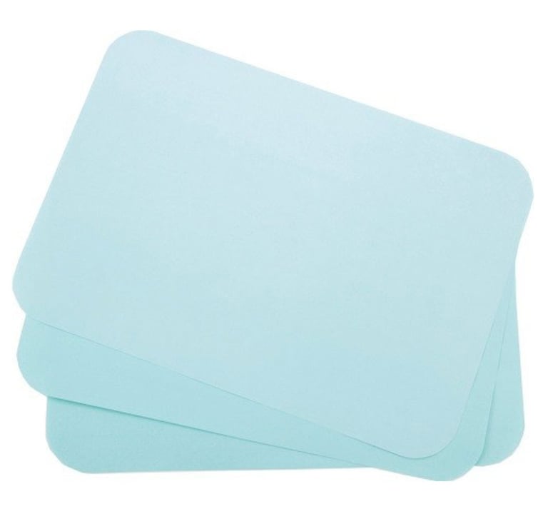 Primo Tray Cover, 8.5 x 12.25, Blue, 1000/Box. Heavy bond, low absorbency and rounded corners