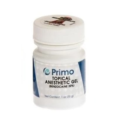 Primo Topical Benzocaine Gel 20% - Raspberry, 1 oz. Jar