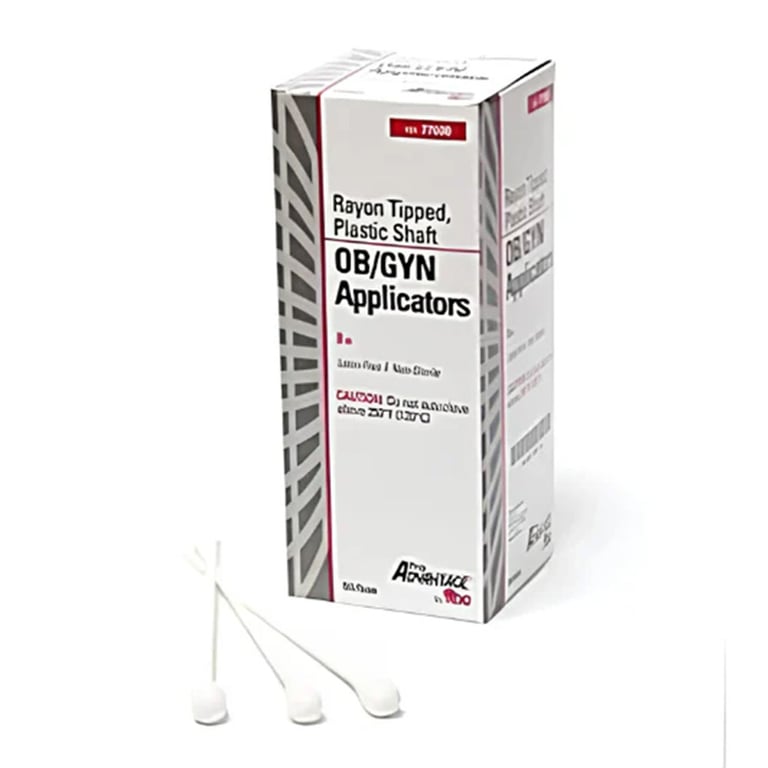 Pro Advantage 8" Rayon-Tipped Plastic Shaft OB/GYN Applicator, 50/Pk. Features soft rayon tip