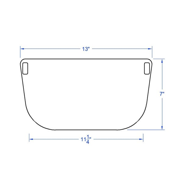 Pro-Tex Clip-on Face Shield, Extra Wide for Magnifying Loupes, Single Shield. Measures 13" across