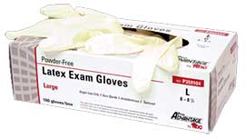 ProAdvantage Latex Gloves: Large, Non-Sterile, Po