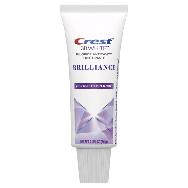Crest 3DWhite Crest 3D White Brilliance Toothpaste, Vibrant Peppermint, 0.85 oz. Tube, 72/Case