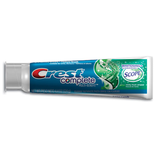 Crest Complete Multi-Benefit WhiteningToothpaste w/ Scope, 0.85oz tubes, case of 72 x 0.85oz