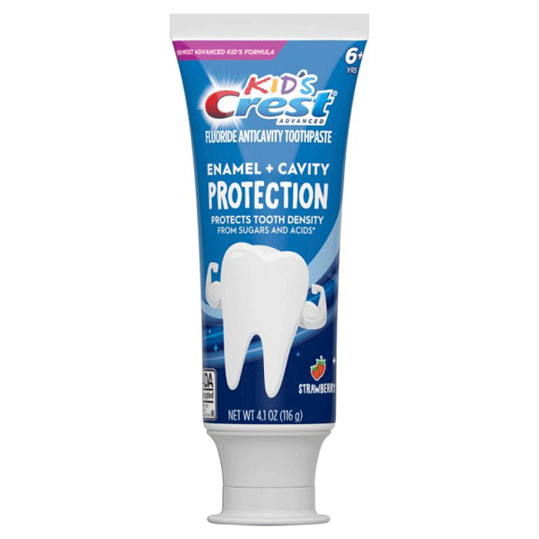 Crest Kid's Advanced Enamel + Cavity Protection Toothpaste, Strawberry Flavor, 4.1 oz., 24/Case