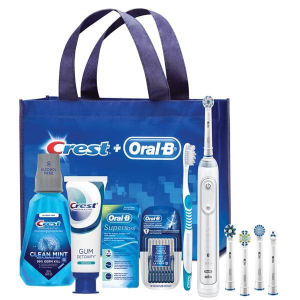 Crest Oral-B Genius Implant Power Toothbrush Bundle 3/Case. Contains: Oral-B Genius rechargeable