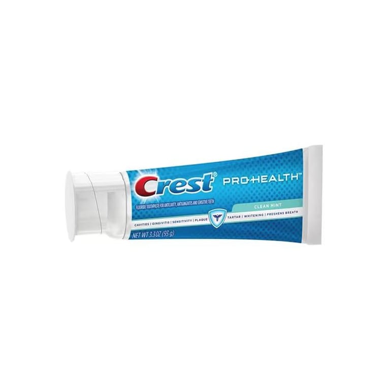 Crest Pro-Health Whitening Clean Mint Toothpaste, 3.3oz. 0.45% NaF, 24/Case. Smooth formulation