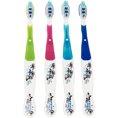 Oral-B PRO-HEALTH FOR ME Stages 4 toothbrushes with Star graphics, assorted colors, 6/box