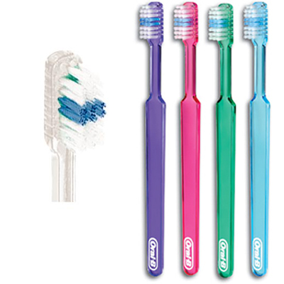 Oral-B 20 Series Junior Toothbrush, extra soft bristles, 4 assorted colors: cool blue, passion