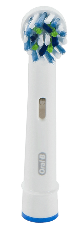 Oral-B CrossAction Brush Head Refills, 1 head/card, 6 cards/bx. Perfectly angled bristles: 16