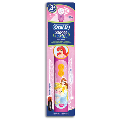 Oral-B Stages Disney Princess Disposable Power Toothbrush, 4/box, for ages 3 and up, ultra soft
