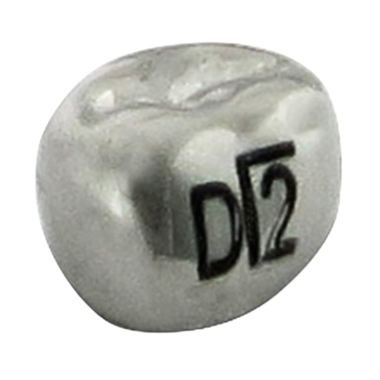 K2 Dental Stainless Steel Crown, 1st Molar, Lower Left, Size 2, 5/Pk. Unit measures 1.5 x 1.5 x