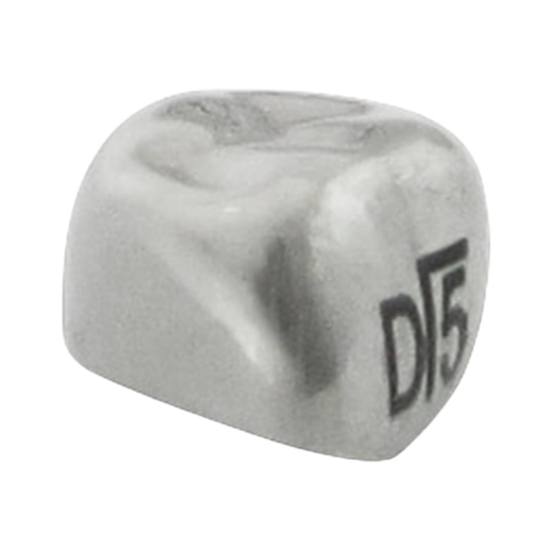 K2 Dental Stainless Steel Crown, 1st Molar, Lower Left, Size 5, 5/Pk. Unit measures 1.5 x 1.5 x