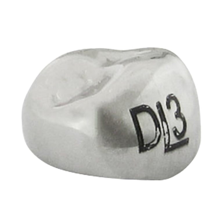 K2 Dental Stainless Steel Crown, 1st Molar, Upper Left, Size 3, 5/Pk. Unit measures 1.5 x 1.5 x