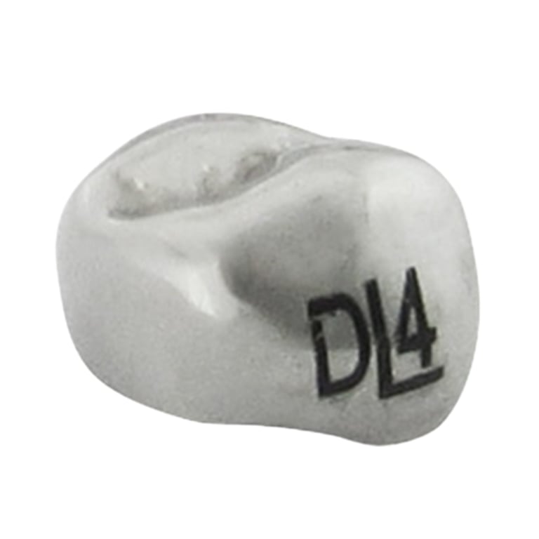 K2 Dental Stainless Steel Crown, 1st Molar, Upper Left, Size 4, 5/Pk. Unit measures 1.5 x 1.5 x