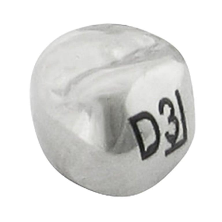 K2 Dental Stainless Steel Crown, 1st Molar, Upper Right, Size 3, 5/Pk. Unit measures 1.5 x 1.5 x