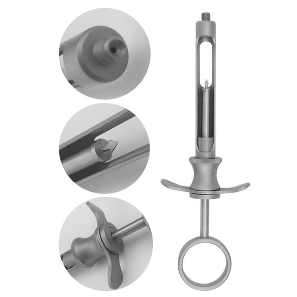 ProDent USA Aspirating Syringe Cook-Waite (CW), Stainless Steel. Used to inject local anesthetics