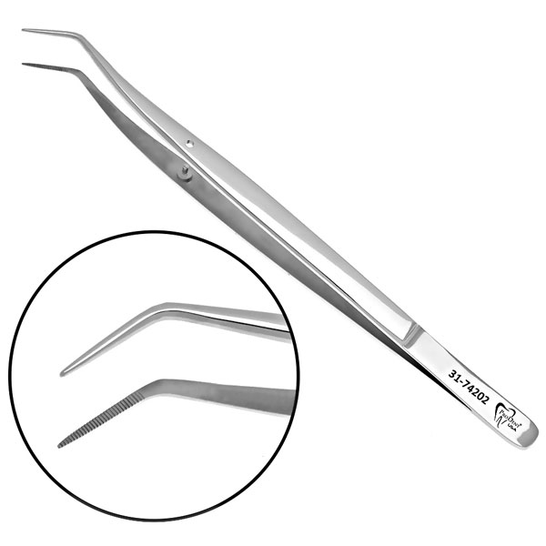 ProDent USA 6.5" Meriam Dressing Pliers with Serrated, Short Tips. Used to for holding