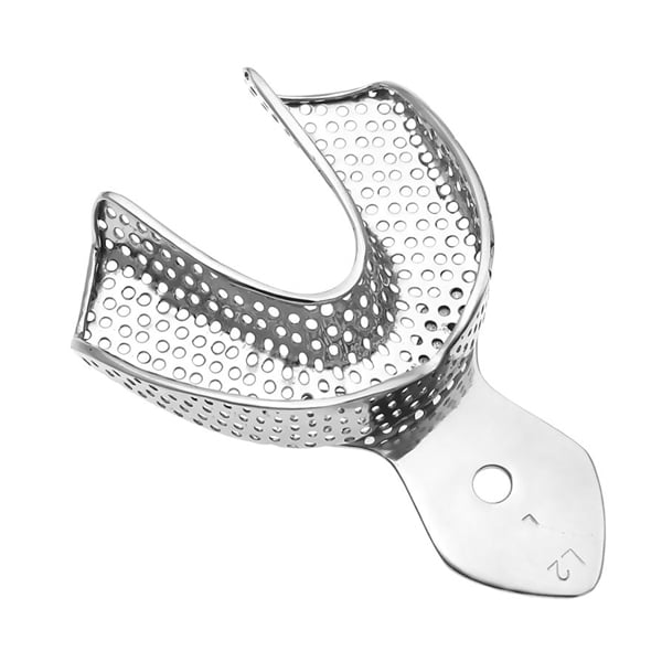 ProDent USA #2 Large Lower Full Arch Perforated Stainless Steel Impression Tray, Single impression