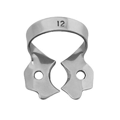 ProDent USA Clamp #12 for Lower Molars, Winged Smooth. Stainless steel rubber dam clamp