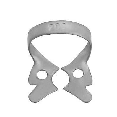 ProDent USA Clamp #206 for Upper & Lower Bicuspids, Winged, Smooth. Stainless steel rubber dam