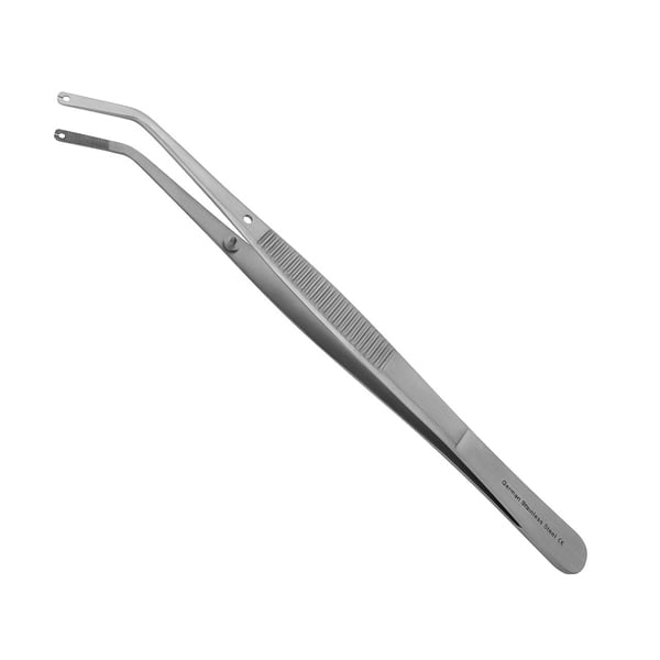 ProDent USA 6" Corn Suture Forceps. Serrated Blades allow suture to pass through the jaws, 6"