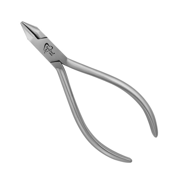 ProDent USA Bird Beak pliers, long beak with one full round side, for wire round .020 -.032 rect