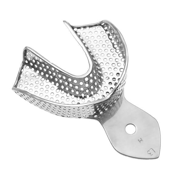 ProDent USA #3 Medium Lower Full Arch Perforated Stainless Steel Impression Tray, Single