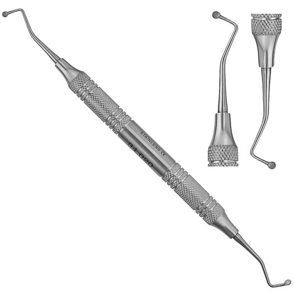 thumbnail image 2 of Oval Industries 3-Pc Dental Excavator Set - Double-Ended Restorative Spoon Instruments, Made In Pakistan 2 of 6