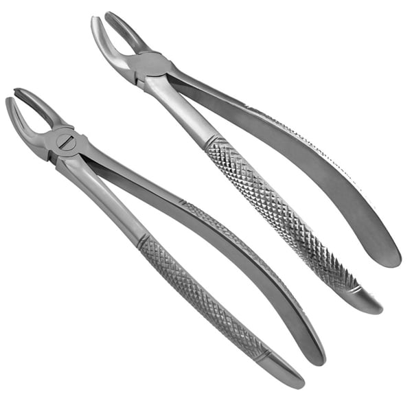 ProDent USA #17E Left & #18E Right Pointed Extraction Forceps. Serrated. Durable and sturdy