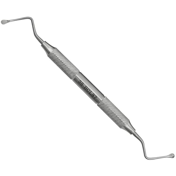 ProDent USA #87 Lucas Surgical Bone Curette with Serrated Siberian Stone Tip