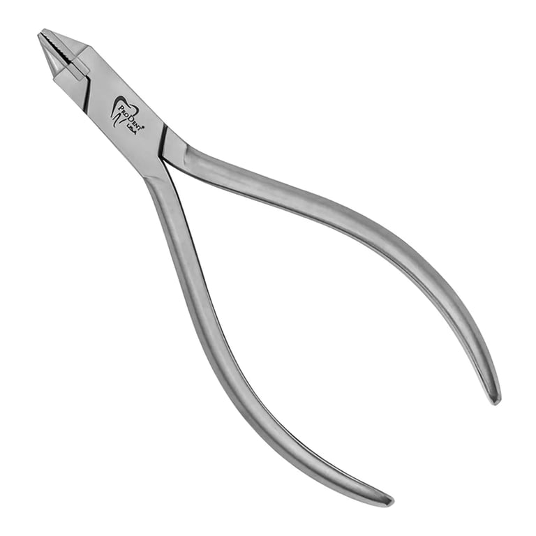 ProDent USA Bird Beak Pliers, Serrated Tips, Single Instrument. Cone tip and serrated pyramid tip