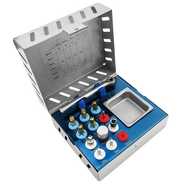 ProDent USA Bone Expander Kit in Stainless Steel Case. Includes 5 color coded expanders