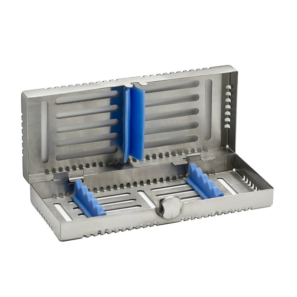 ProDent USA Small Sterilization Cassette 7.25" x 3" x 1.25", 1/Pk. Stainless steel cassette has