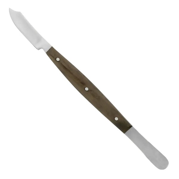 ProDent USA Con Scodellino Knife 1/Pk. Double-Ended with knife end & spoon scoop end. Flat, wooden