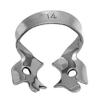 ProDent USA Clamp #14 for Partially Erupted or Irregular Molars, Winged Smooth. Stainless steel