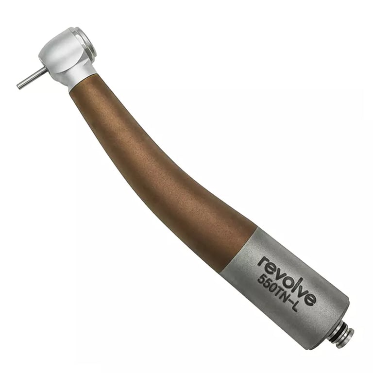 Revolve Mini Head Fiber Optic Titanium Body High Speed Handpiece, Push Button, NSK Type Coupler