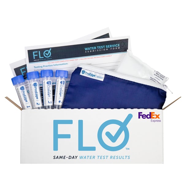 ProEdge Flo 4 Vials MailIn Test Kit with Mailing Label. No incubation