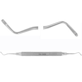 ProDent USA #22 double ended excavator with round stainless steel handle