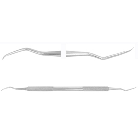 ProDent USA #2L/2R Columbia Double End Curette with Regular stainless steel round handle