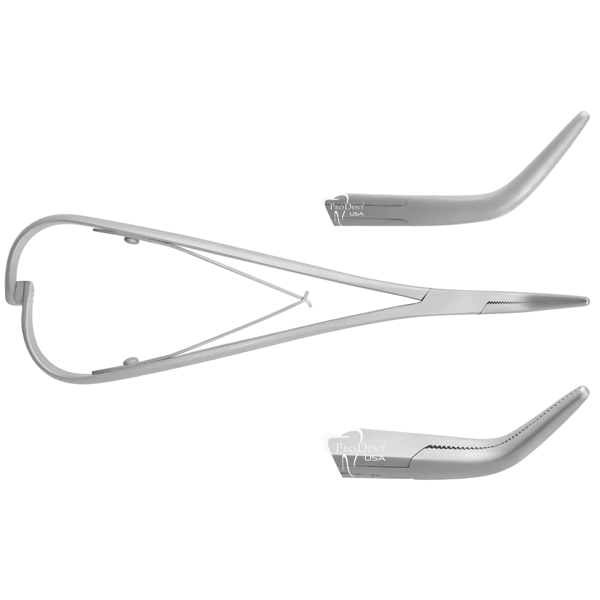 ProDent USA Curved, Narrow Tip Mathieu Pliers with Double Spring
