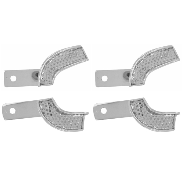 ProDent USA Set of 4 trays, QUADRANT, perforated stainless steel