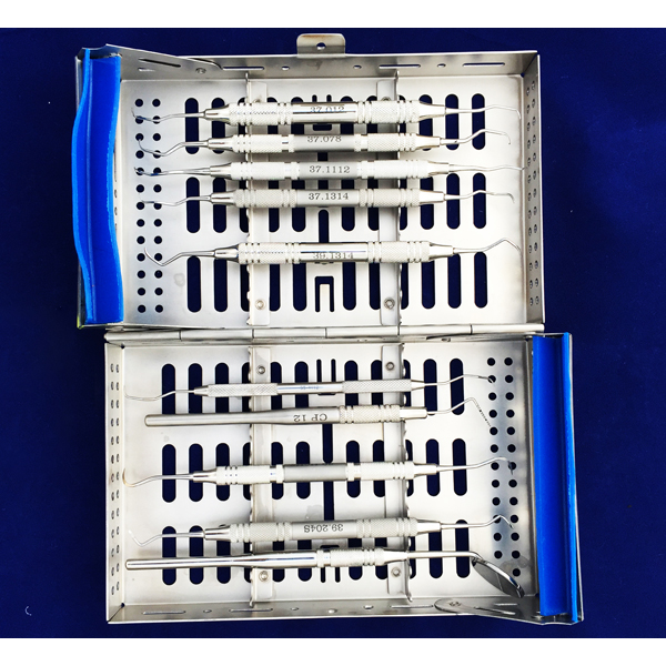 ProDent USA Perio Set. Includes: Double Decker, Medium Cassette 8" x 6.75" x 1.5" Sterilizing