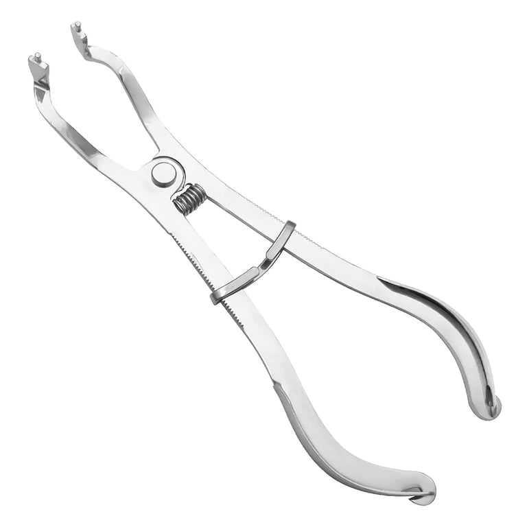 Professional Surgical Instruments Ivory Type Rubber Dam Forceps 1/Pk. Stainless steel clamp