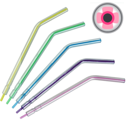 Magic Color Disposable Air-Water Syringe Tips assorted colors 250/bag. Plastic interior