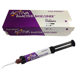 Activa Bioactive Base/Liner SINGLE Pack. First dental base/liner with a bioactive resin matrix