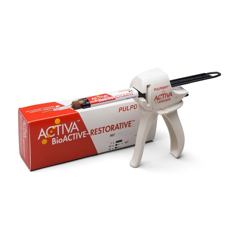 Activa Bioactive Restorative A2 Starter Kit, Includes: 5ml/8g Syringe, Activa-Spenser + 20 Automix